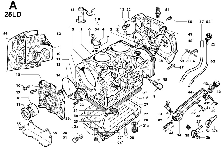 блок двигателя мотора Lombardini 25LD 330-2